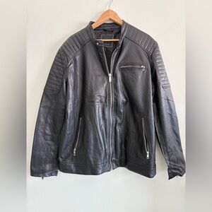 Men's Black Faux Leather Jacket